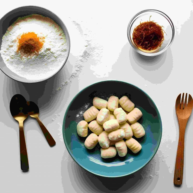 Gnocchi de açafrão