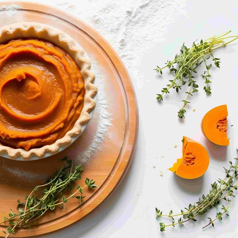 Abóbora com mascarpone e tomilho
