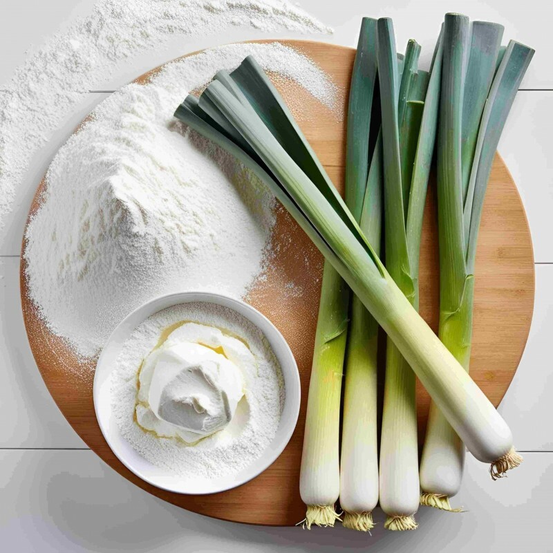 Alho-poró com mascarpone