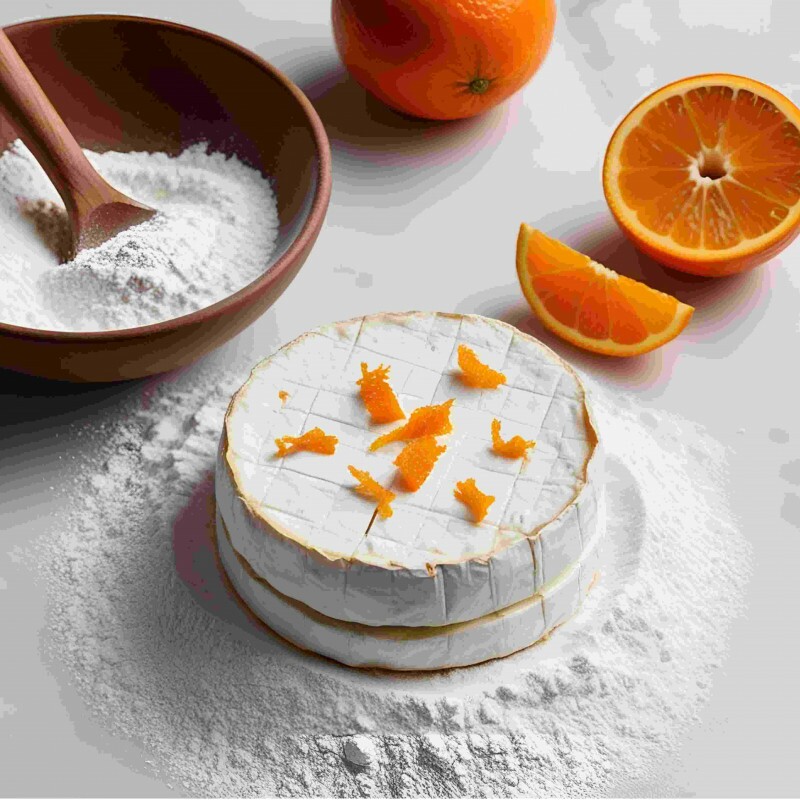 Brie com laranja caramelizada