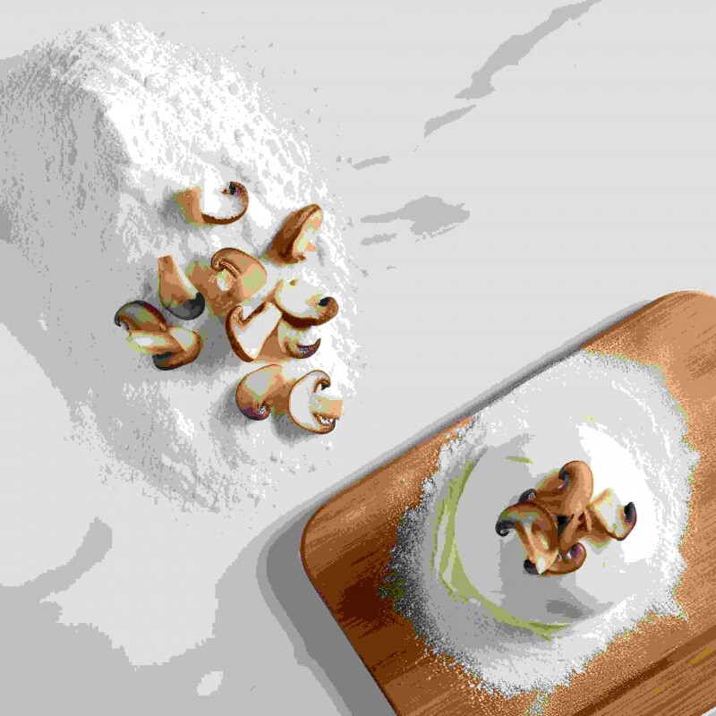 Búfala com shiitake