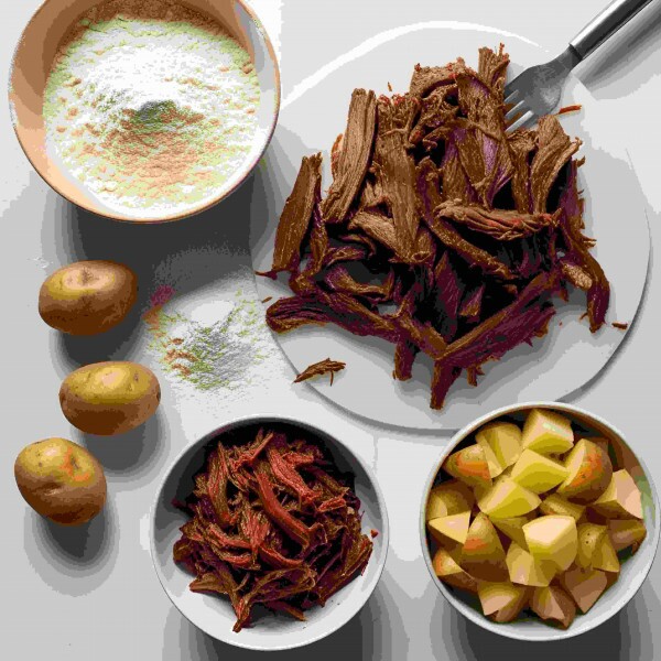 Carne seca com batata-doce