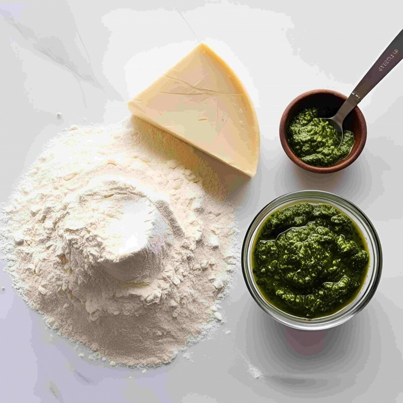 Provolone com pesto genovês  500gr