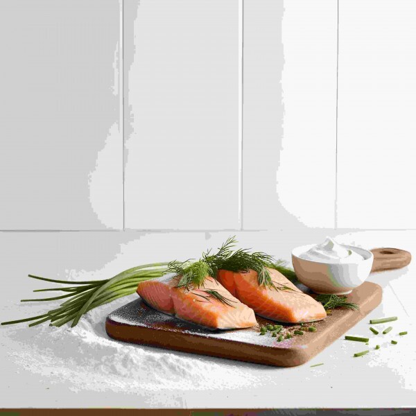 Salmão defumado com creme fraîche